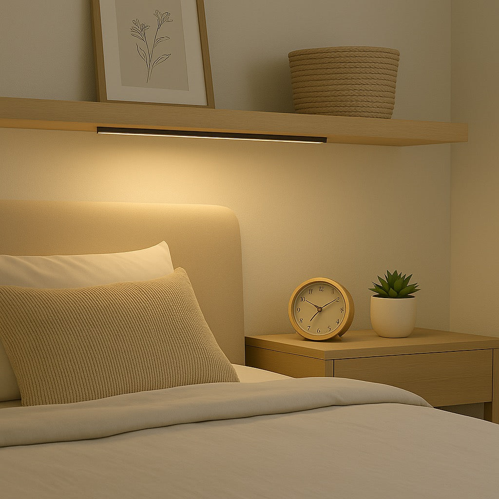 LumiGlow LED Skåpslampa – Trådlös, Uppladdningsbar & Rörelsesensor