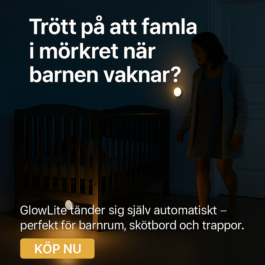 GlowLite - Uppladdningsbar Sensorlampa för hela hemmet - Med Rörelsesensor