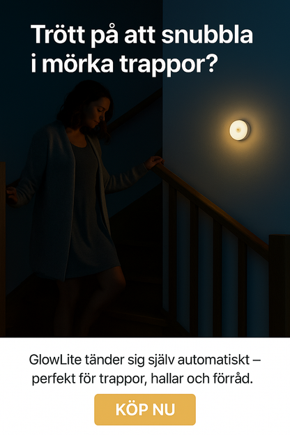 GlowLite - Uppladdningsbar Sensorlampa för hela hemmet - Med Rörelsesensor